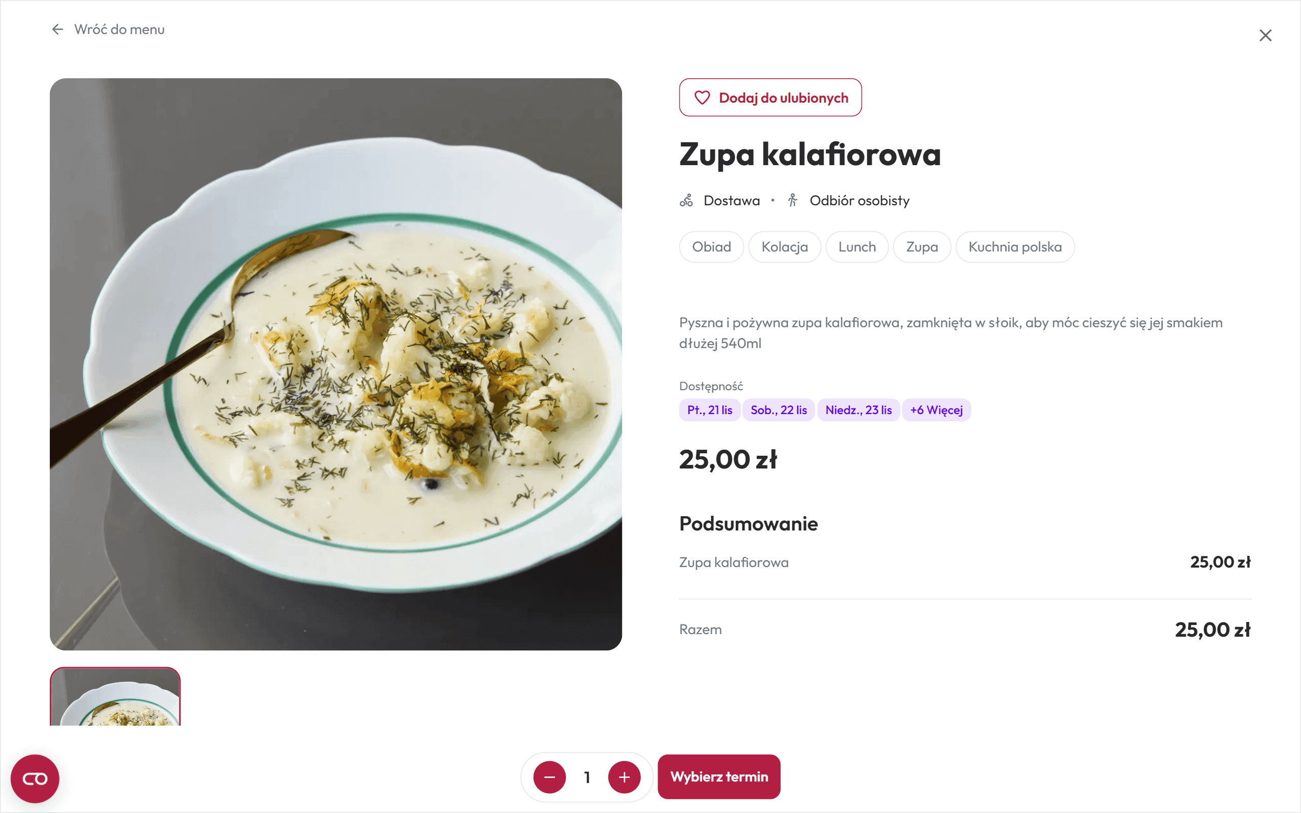 homechefs.pl szczegóły dania